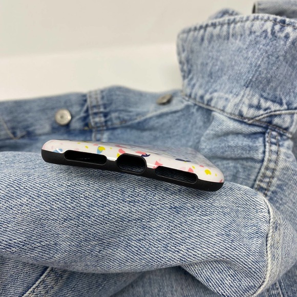 iPhone 7/8 Case White Confetti Print Cover NEW - Picture 4 of 6